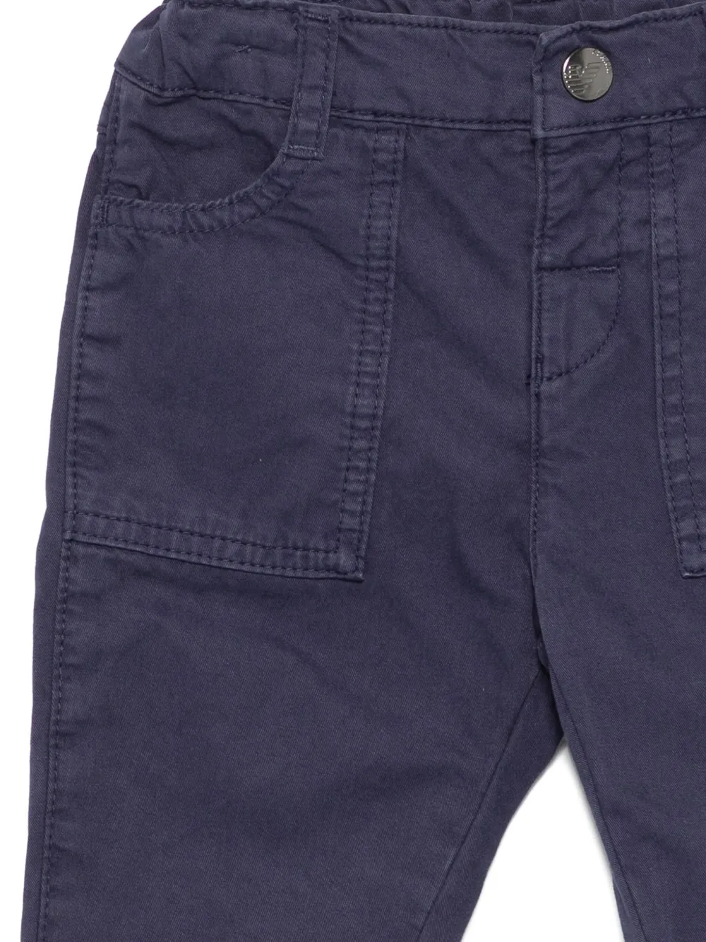 Emporio Armani Kids patch-pocket trousers Blauw