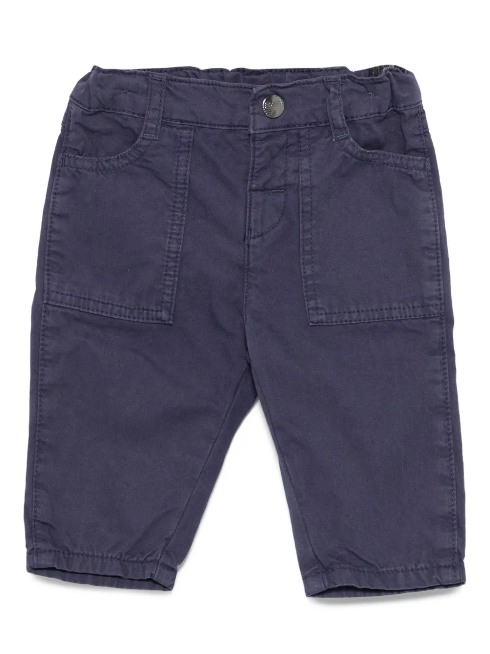 Emporio Ar i Kids patch-pocket trousers Blauw