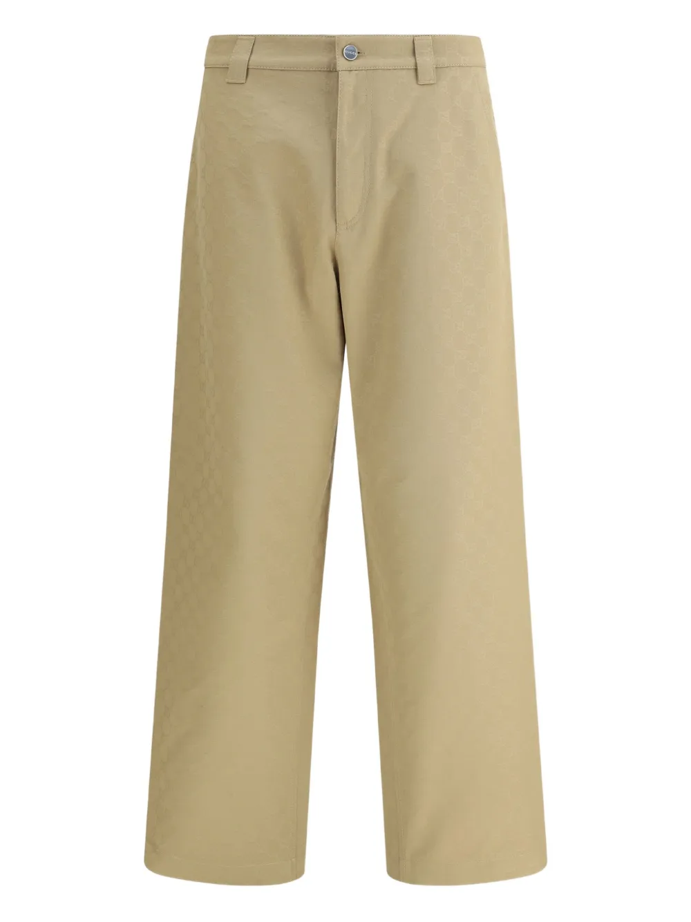 Gucci Broek met opgestikte zak en GG-monogram Beige