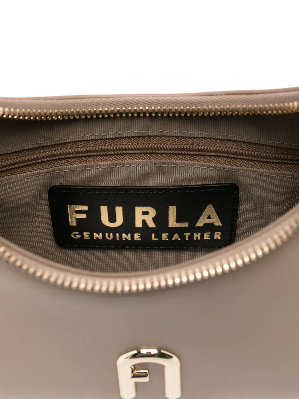 Furla Leren schoudertas Beige