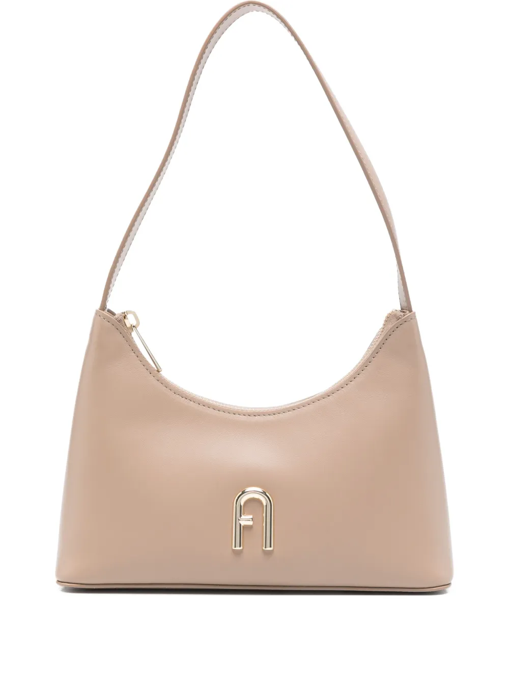 Furla Leren schoudertas Beige