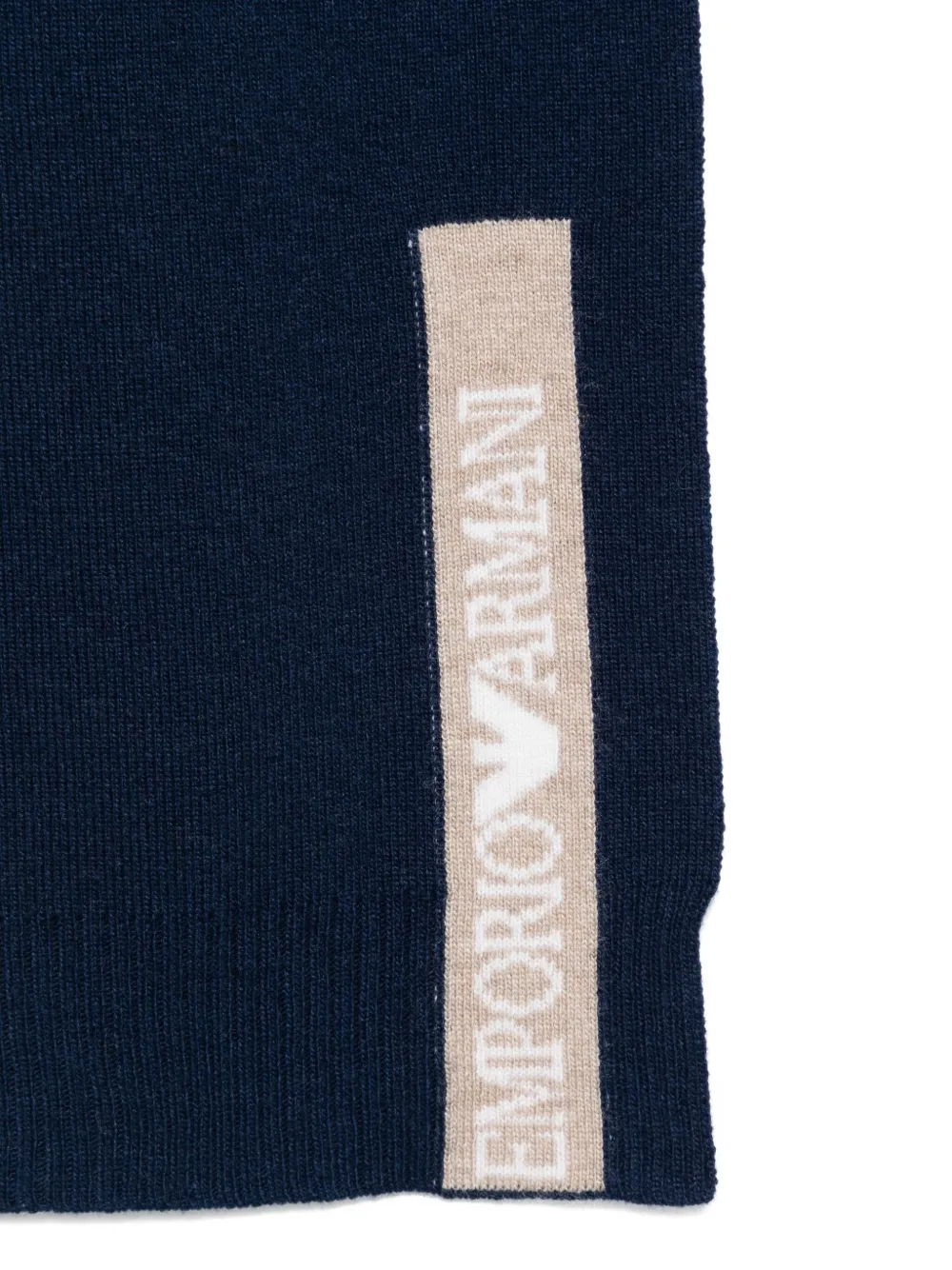 Emporio Armani Kids logo-tag scarf set Blauw