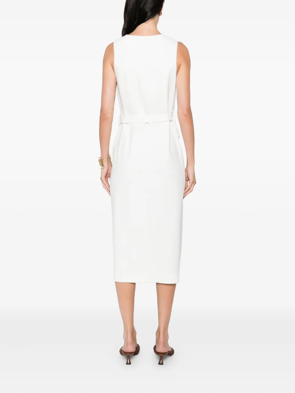 Ermanno Scervino Mouwloze wikkeljurk Wit