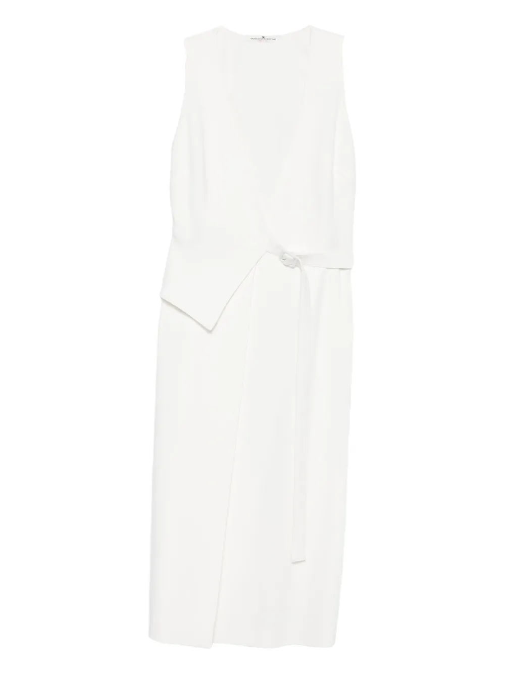 Ermanno Scervino Mouwloze wikkeljurk Wit