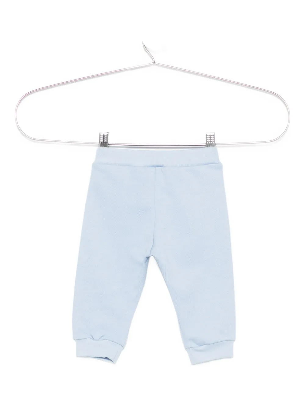 Fendi Kids logo-embroidered cotton track pants Blauw