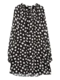 LIU JO polka-dot tie-neck dress - Black