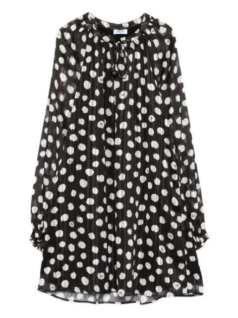 LIU JO Gepunktetes Kleid mit Schleifenkragen