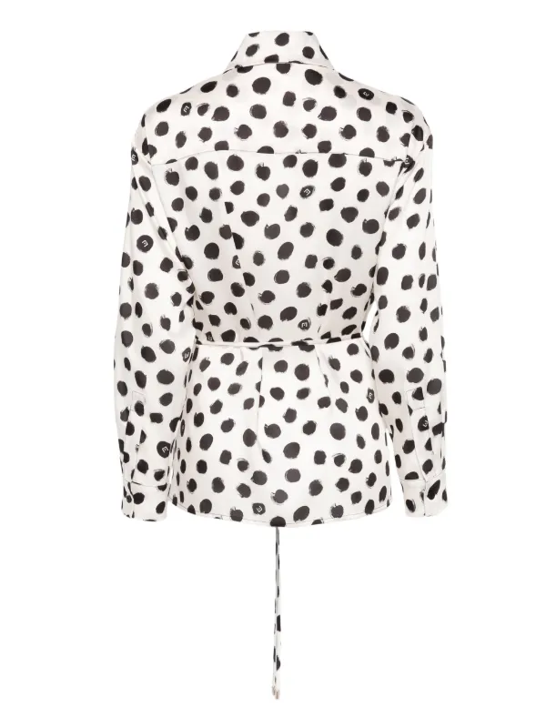 LIU JO Camicia a Pois Bianco FARFETCH IT