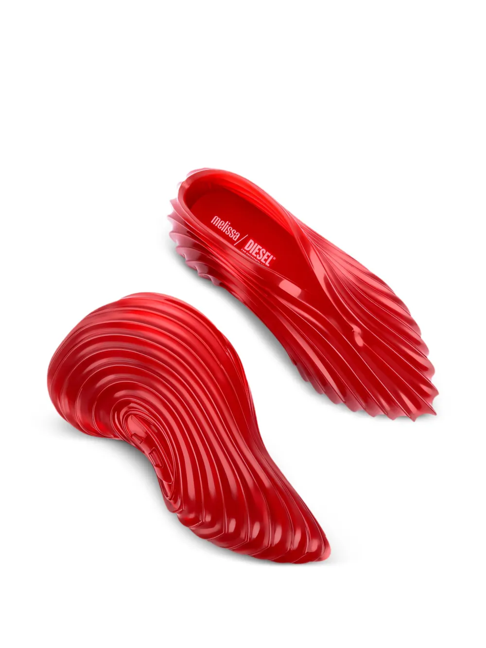 Melissa x Diesel Ad. Quantum wave-pattern sneakers Red