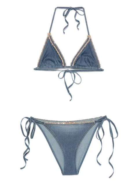 Ermanno Scervino triangle fringed bikini