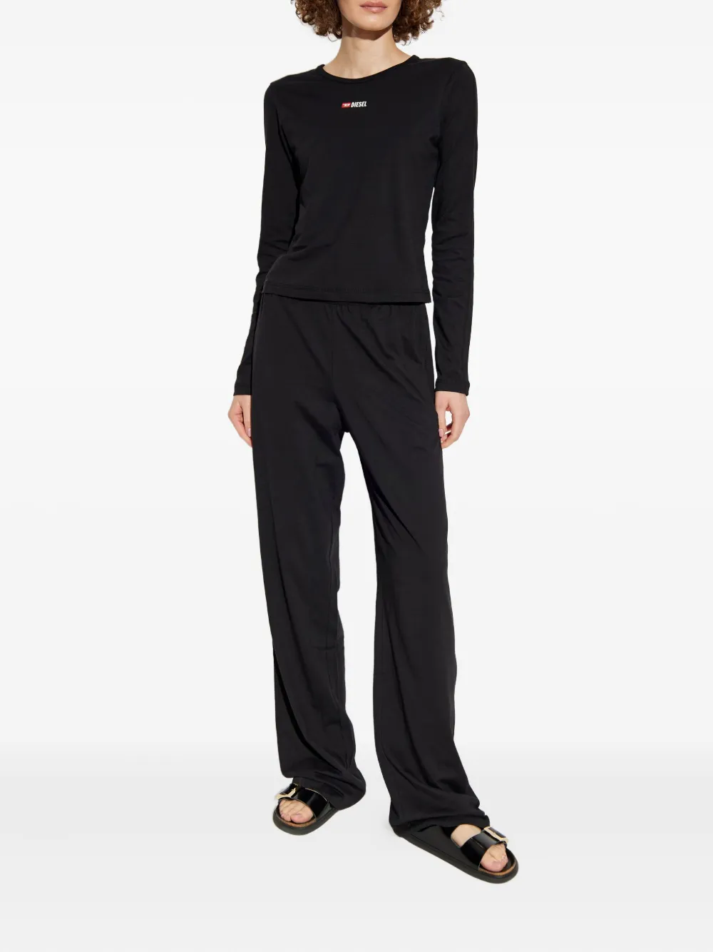 Diesel Gilda-D-Core pyjama met logoband Zwart