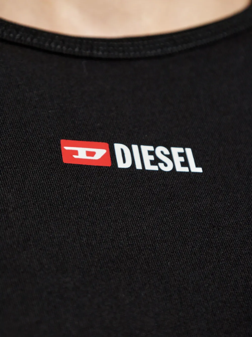 Diesel Gilda-D-Core pyjama met logoband Zwart
