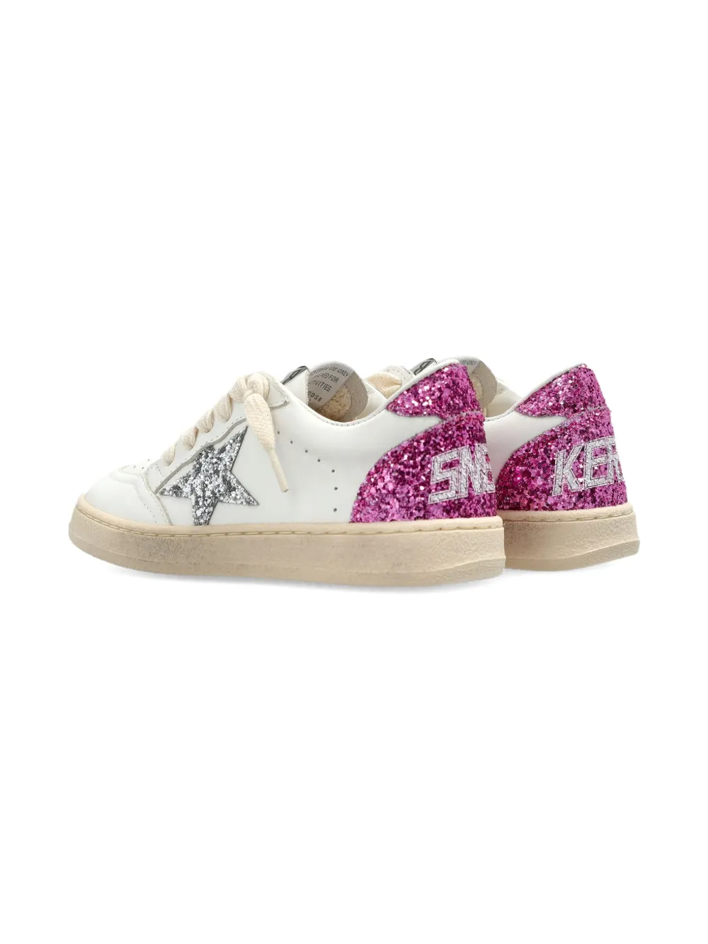 Golden Goose Kids Ball Star glitter-star sneakers White