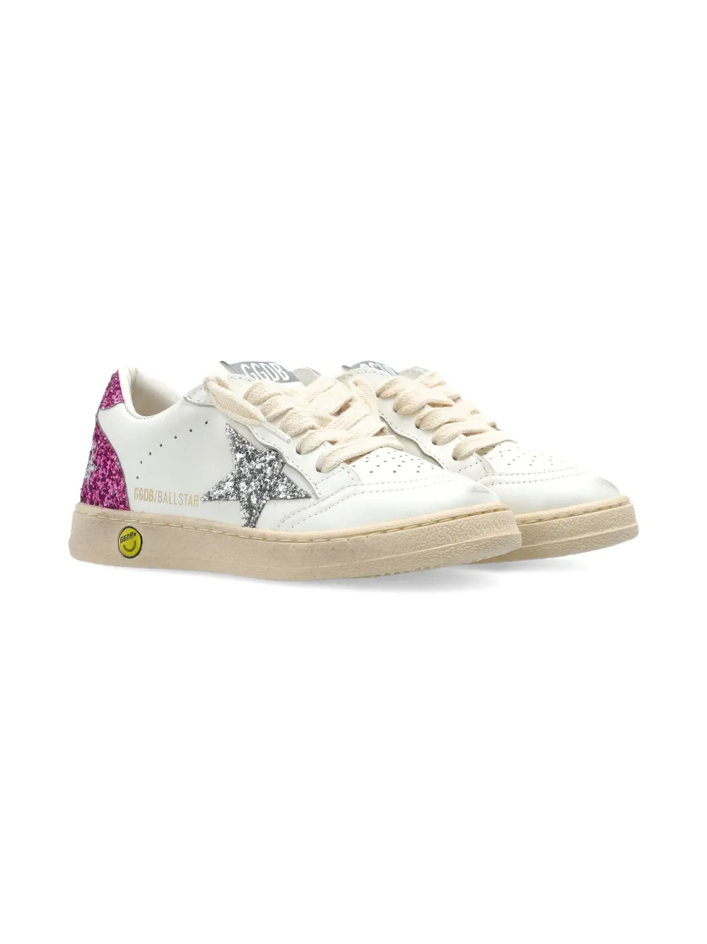 Golden Goose Kids Ball Star glitter-star sneakers | White | Image 1