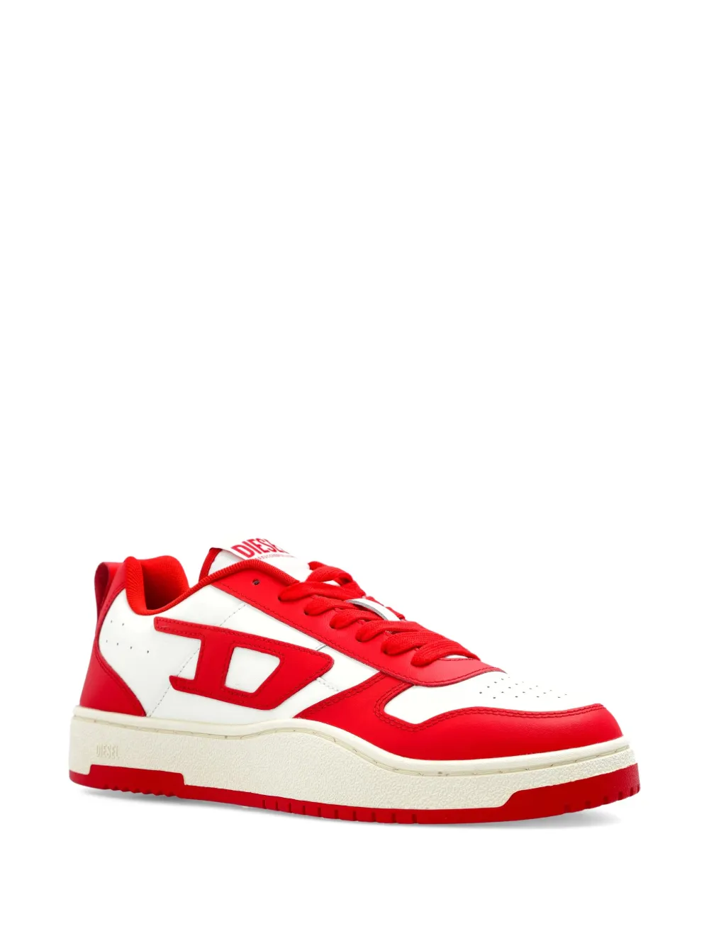 Diesel S-Ukiyo leren sneakers met logodetail Rood