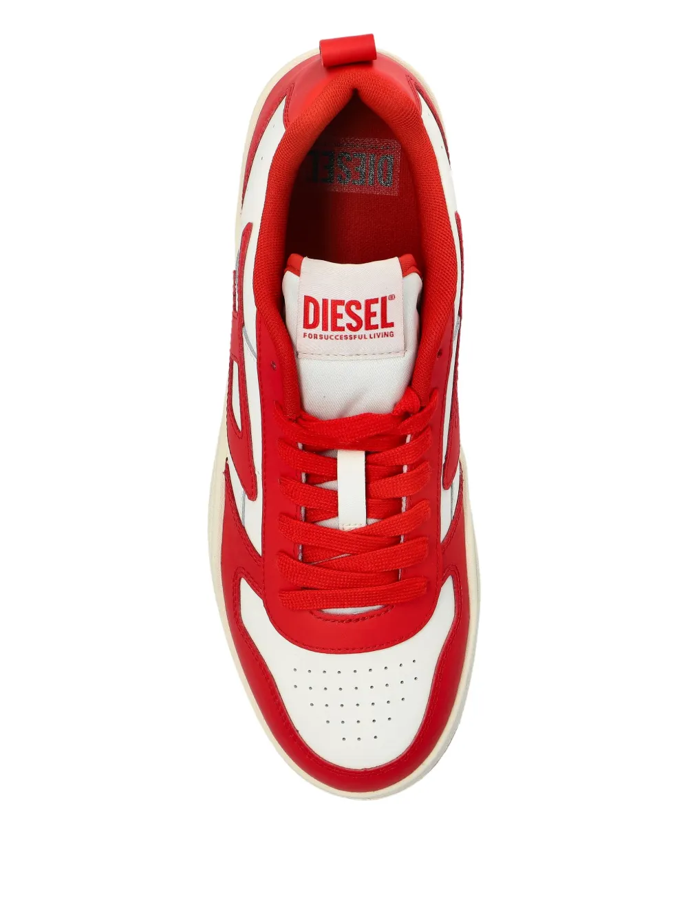 Diesel S-Ukiyo leren sneakers met logodetail Rood