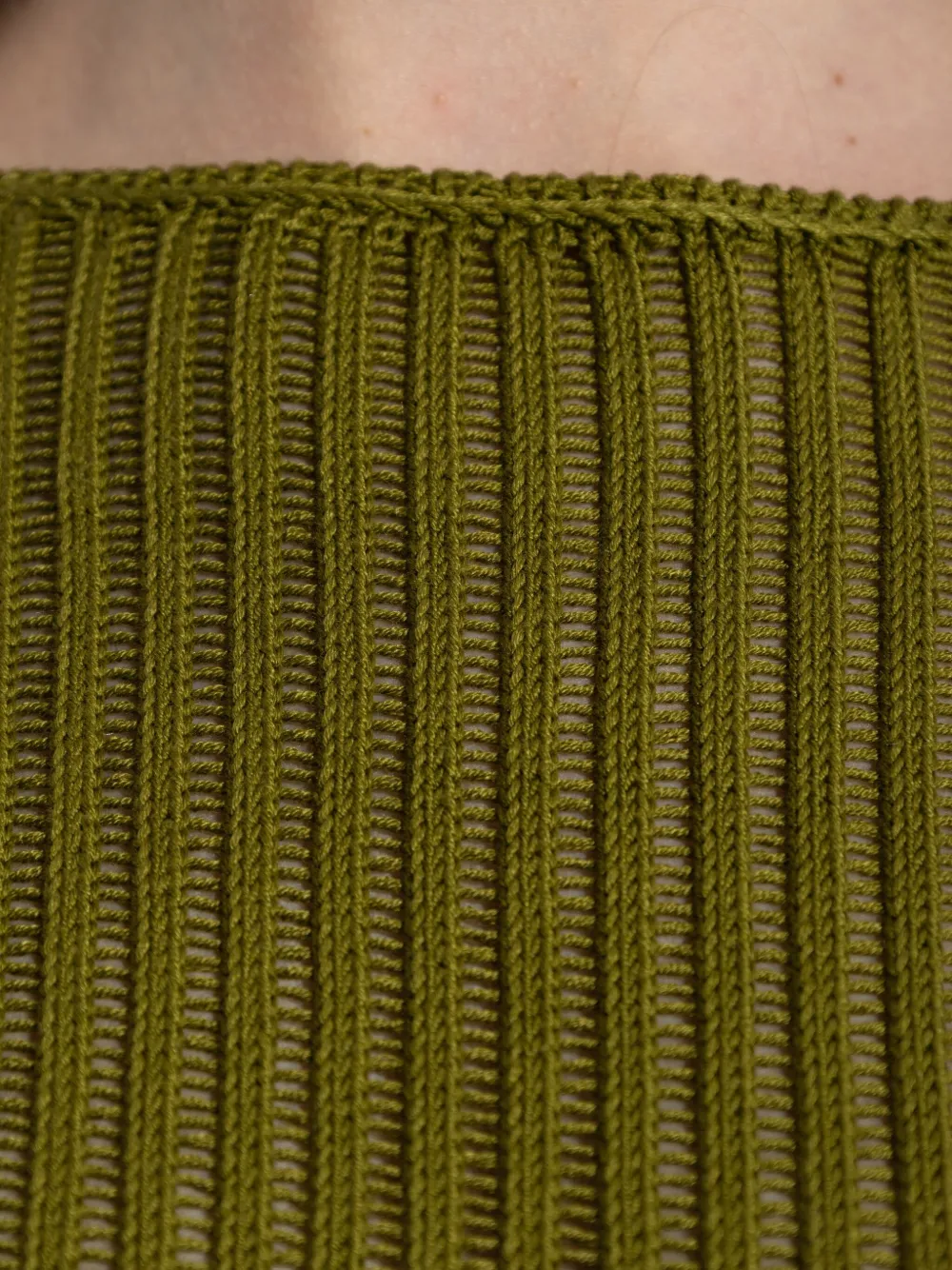 Theory ribbed pima cotton sweater Groen