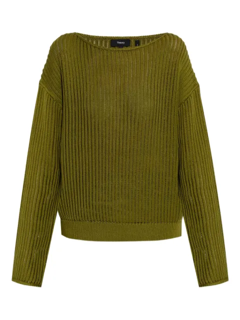 Theory ribbed pima cotton sweater