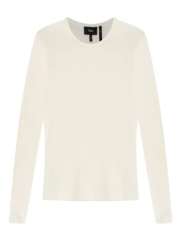 Theory Long Sleeve Top in White