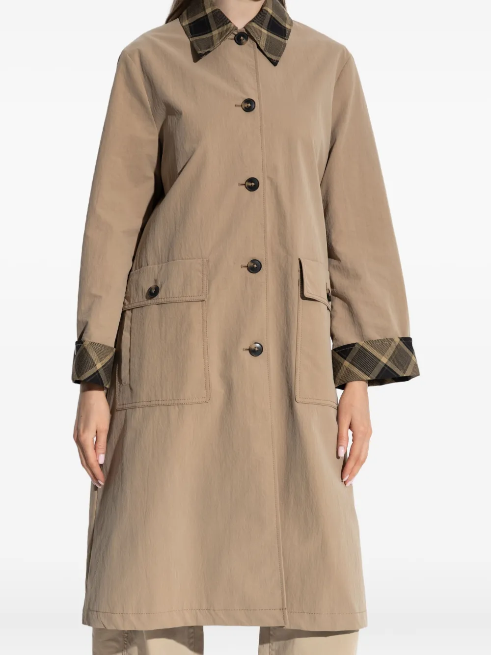 PS Paul Smith Jas met geruite afwerking Beige
