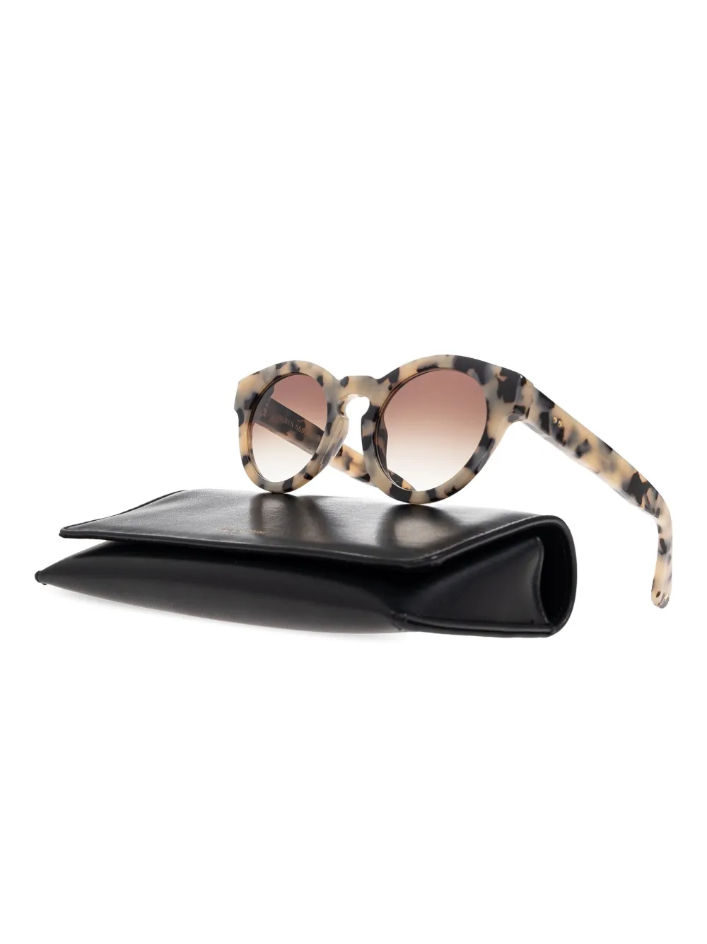 Golden Goose Zonnebril met rond montuur Beige