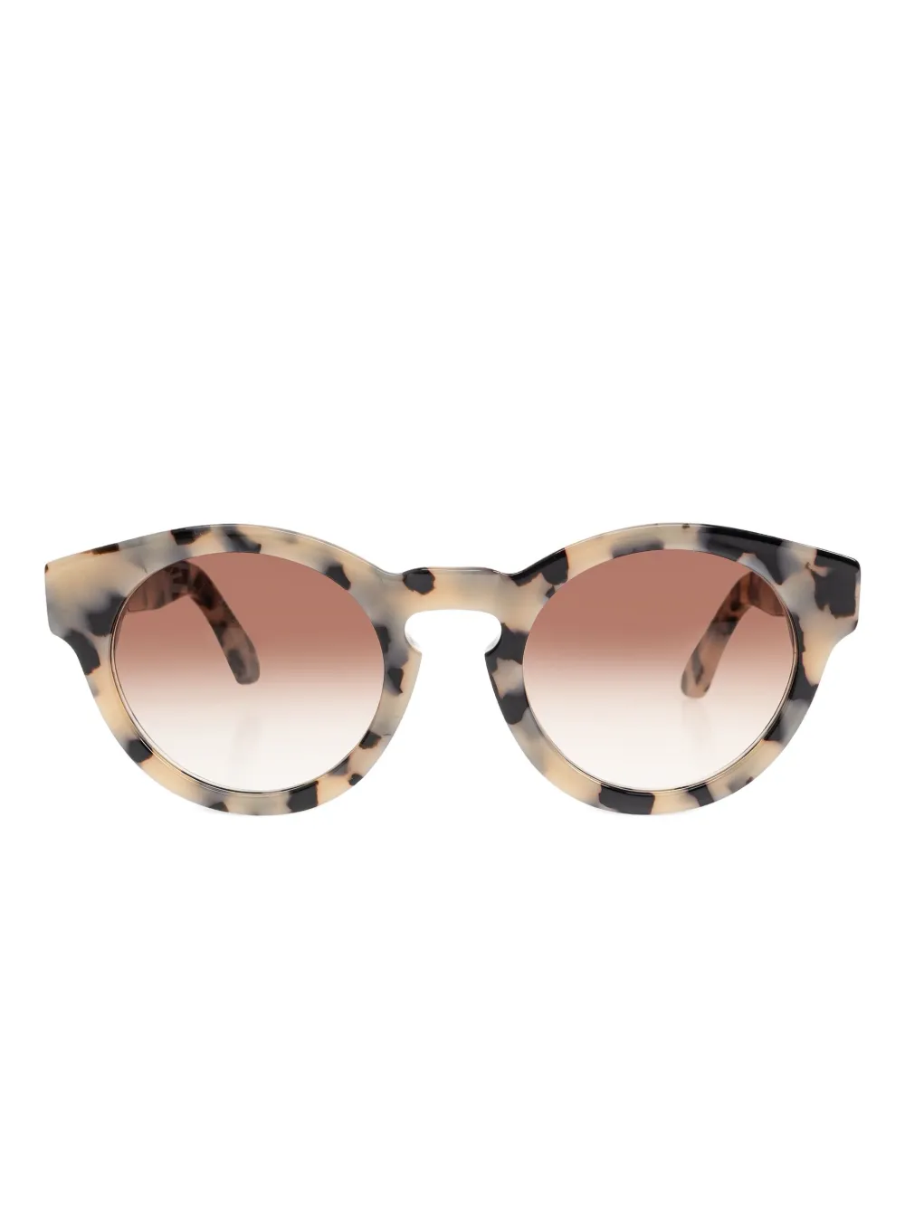 Golden Goose Zonnebril met rond montuur Beige