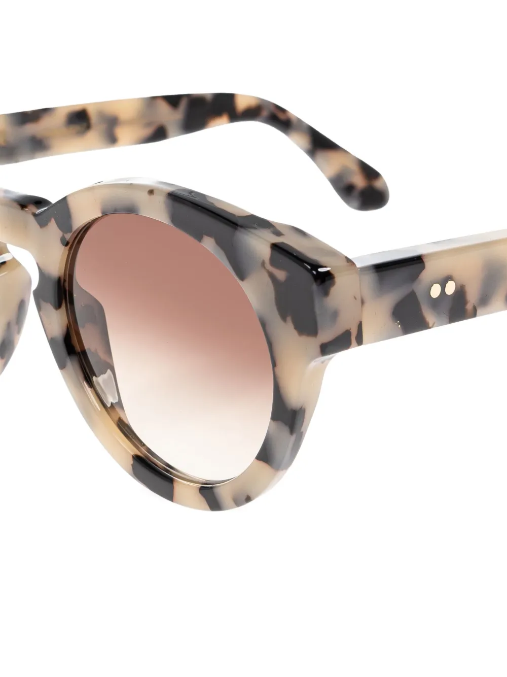 Golden Goose Zonnebril met rond montuur Beige