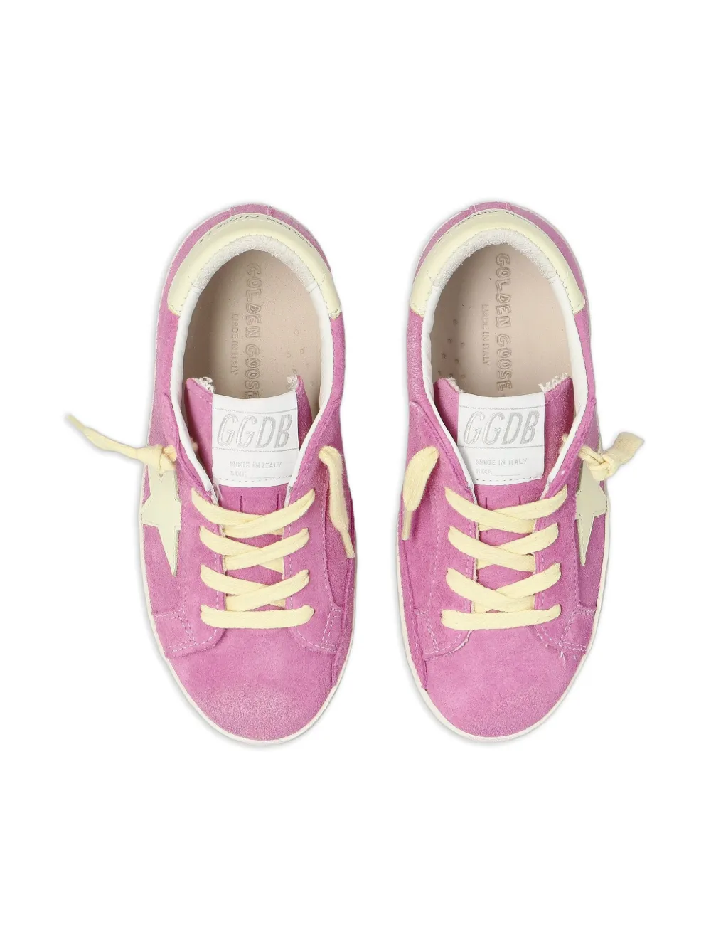 Golden Goose Kids Super-Star suede star sneakers Pink