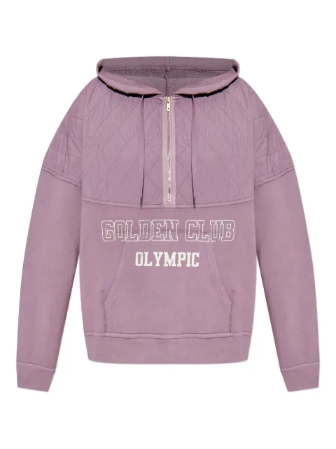 Golden Goose quilted-panel half-zip hoodie