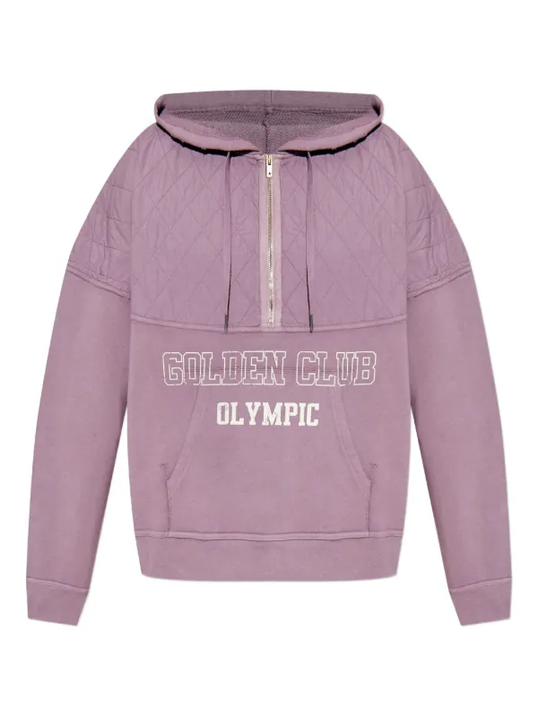 Golden Goose Quilted-panel Half-zip Hoodie in 45177
