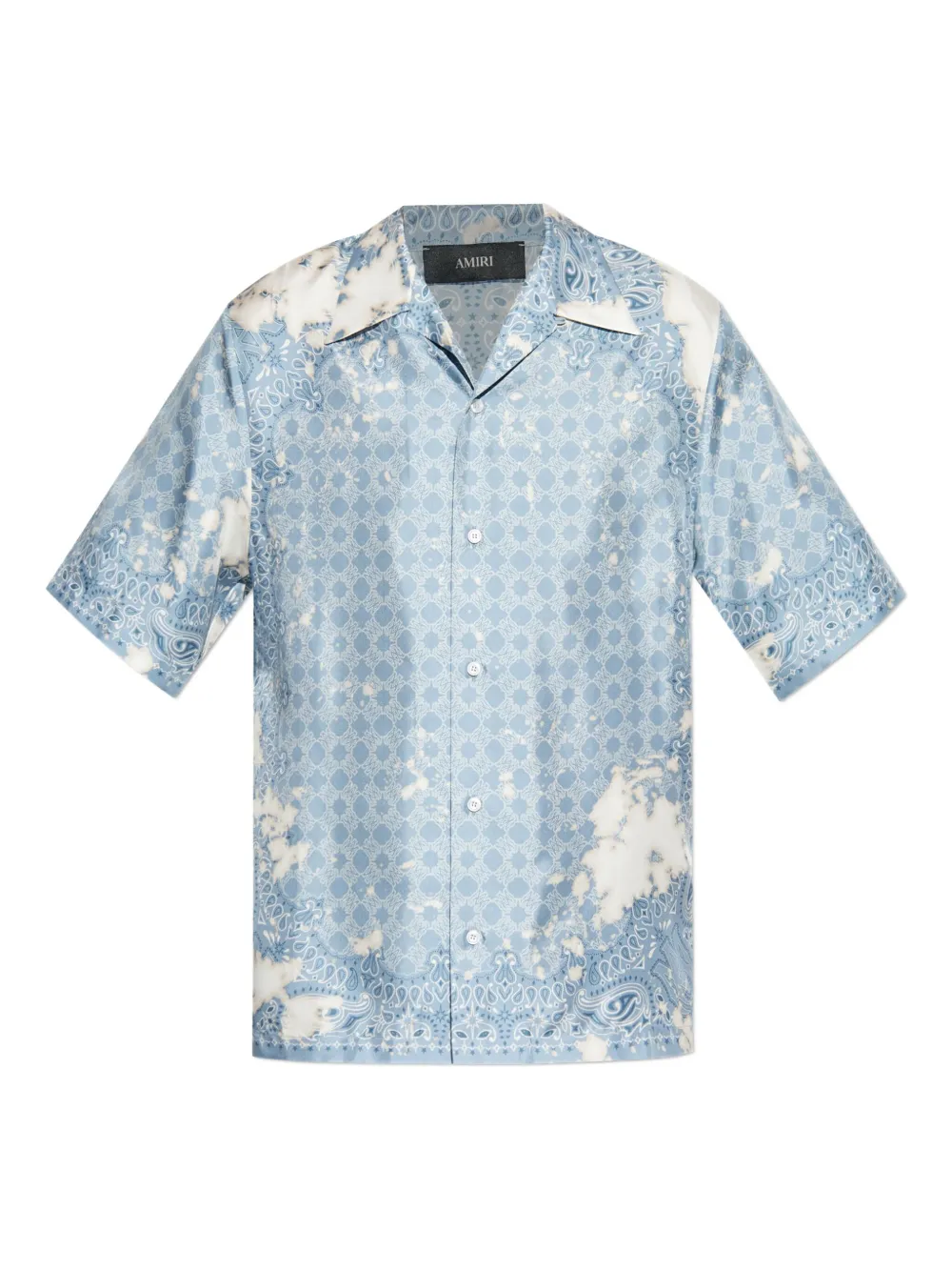 AMIRI short-sleeved silk shirt Blauw