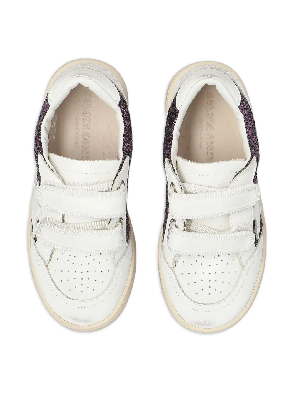 Golden Goose Kids Ball Star glitter-panelled sneakers White