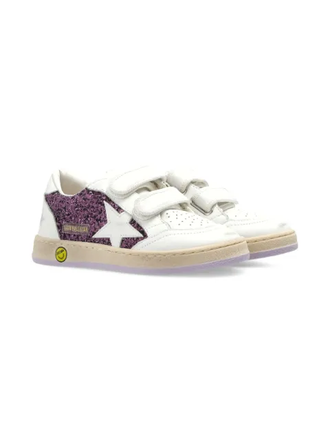 Golden Goose Kids سنيكر 'بول ستار' بأجزاء جليتر