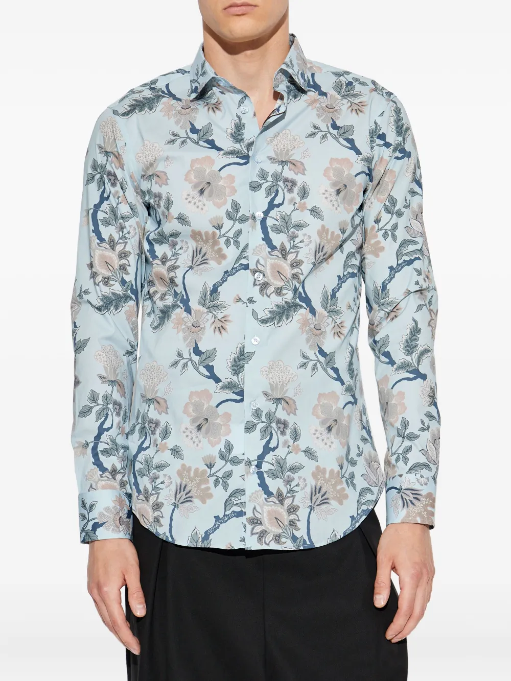 ETRO Overhemd met bloemenprint Blauw