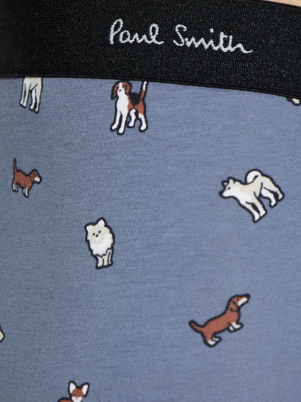 Paul Smith Boxershorts met hondenprint Blauw