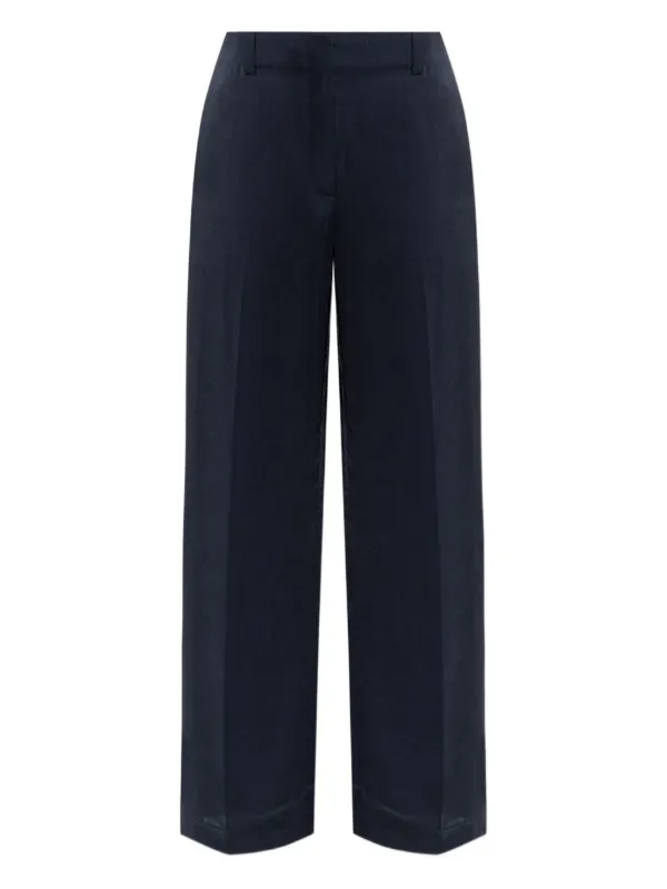 Theory Satin Tailored Trousers in Blue