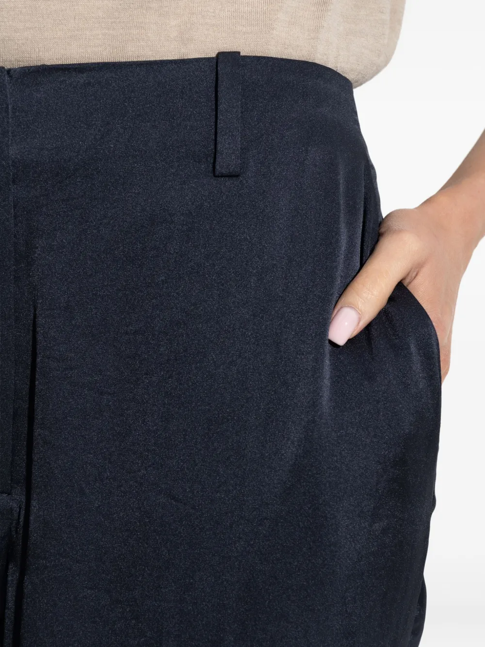 Theory Satijnen pantalon Blauw