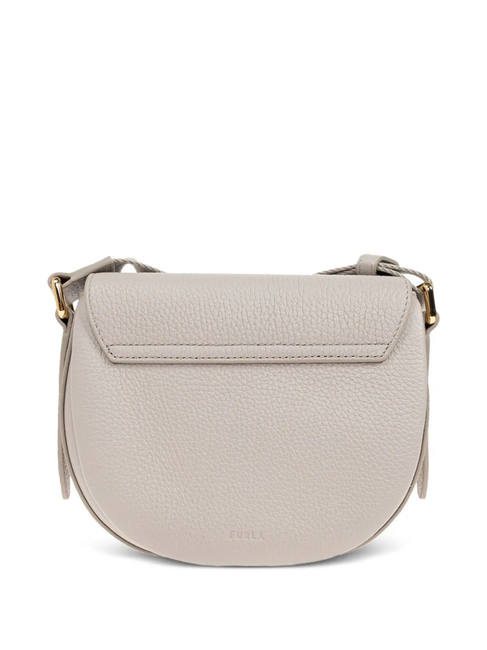 Furla Lotus leather logo-strap mini bag Grijs