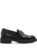 Furla platform leather loafers - NERO