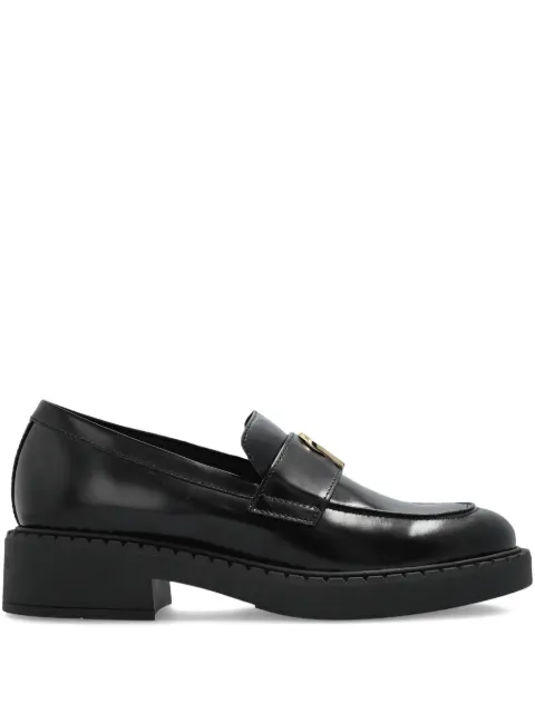 Furla platform leather loafers