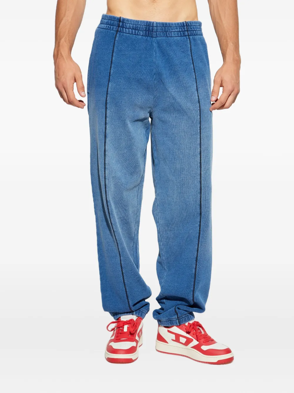 Diesel P-Marfy-New joggingbroek met zijstreep Blauw