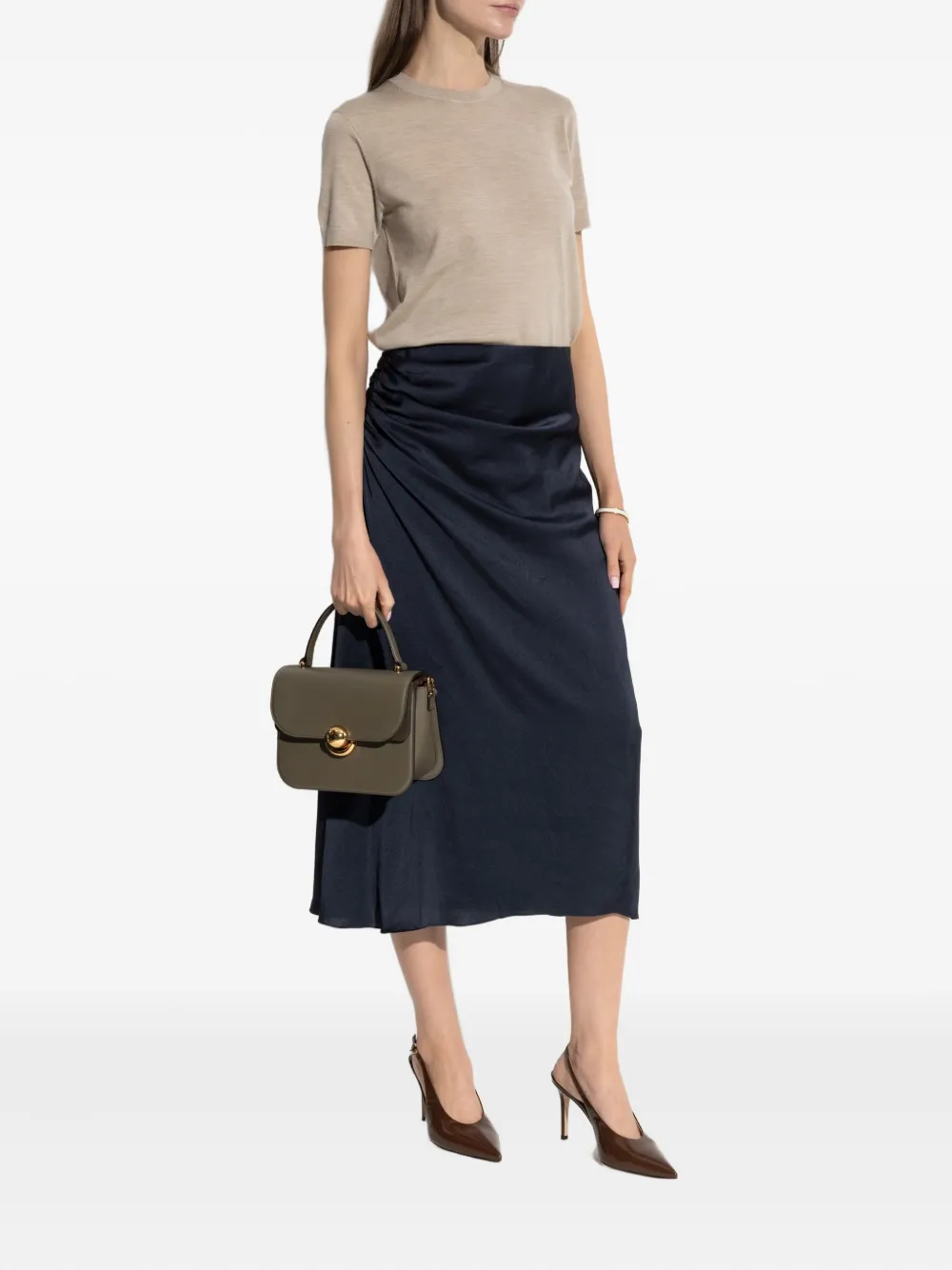 Theory draped midi skirt | Straight Skirts | Image 2