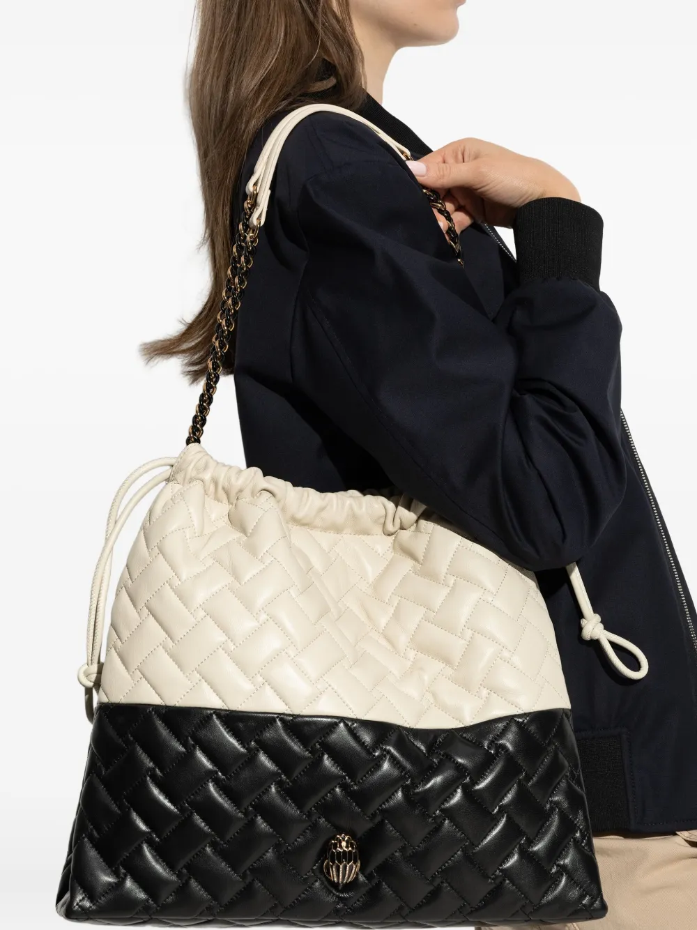Kurt Geiger London Kensington tas met trekkoord Zwart