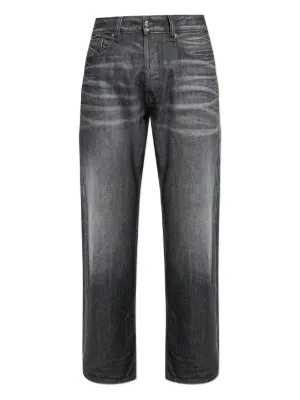 DIESEL D-Rise ダメージ ストレートジーンズ W30L30 Diesel D-Rise ダメージ ストレートジーンズ | ブラック | FARFETCH JP