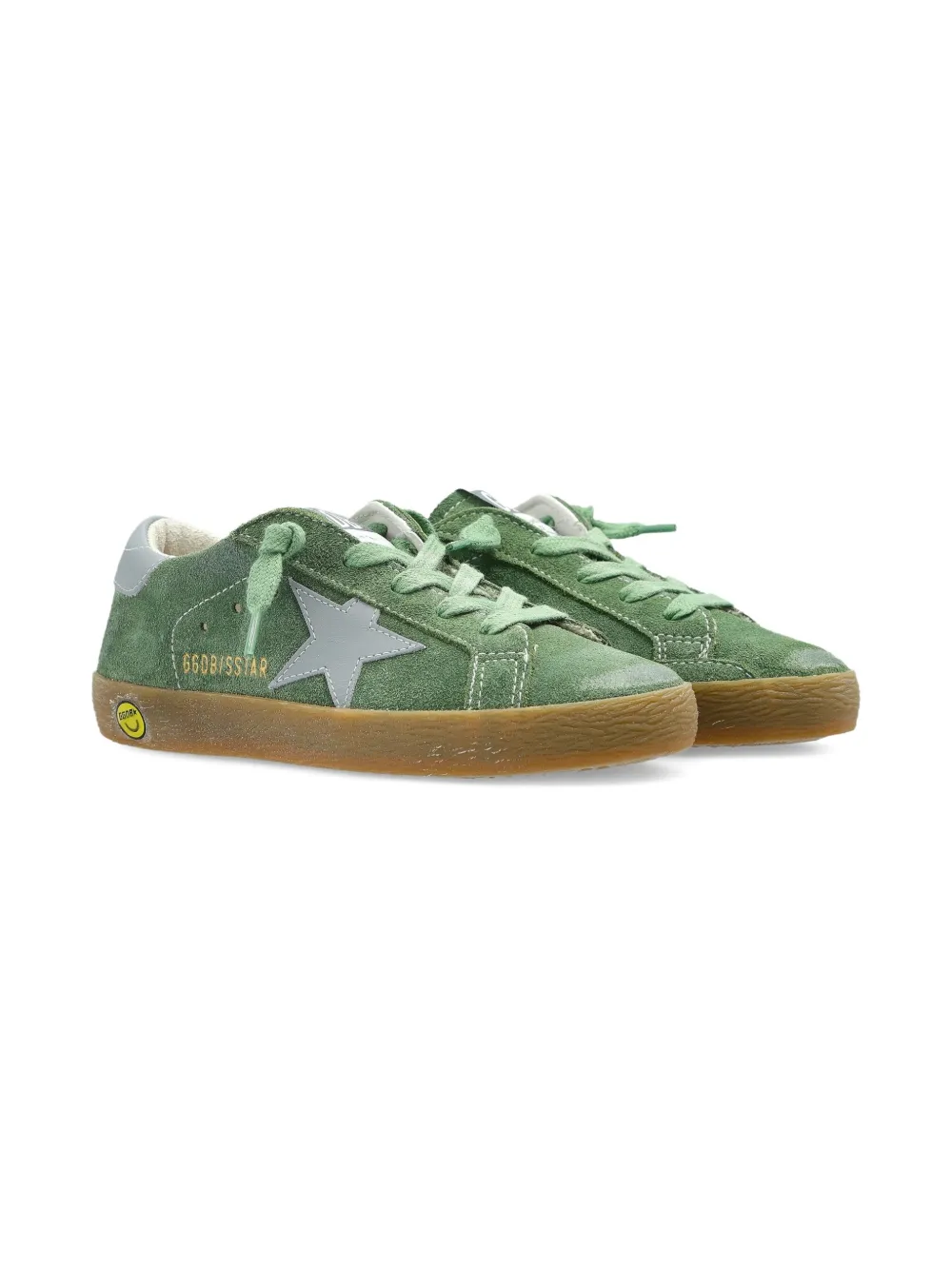 Golden Goose Kids Super-Star suede star sneakers | Green | Image 1
