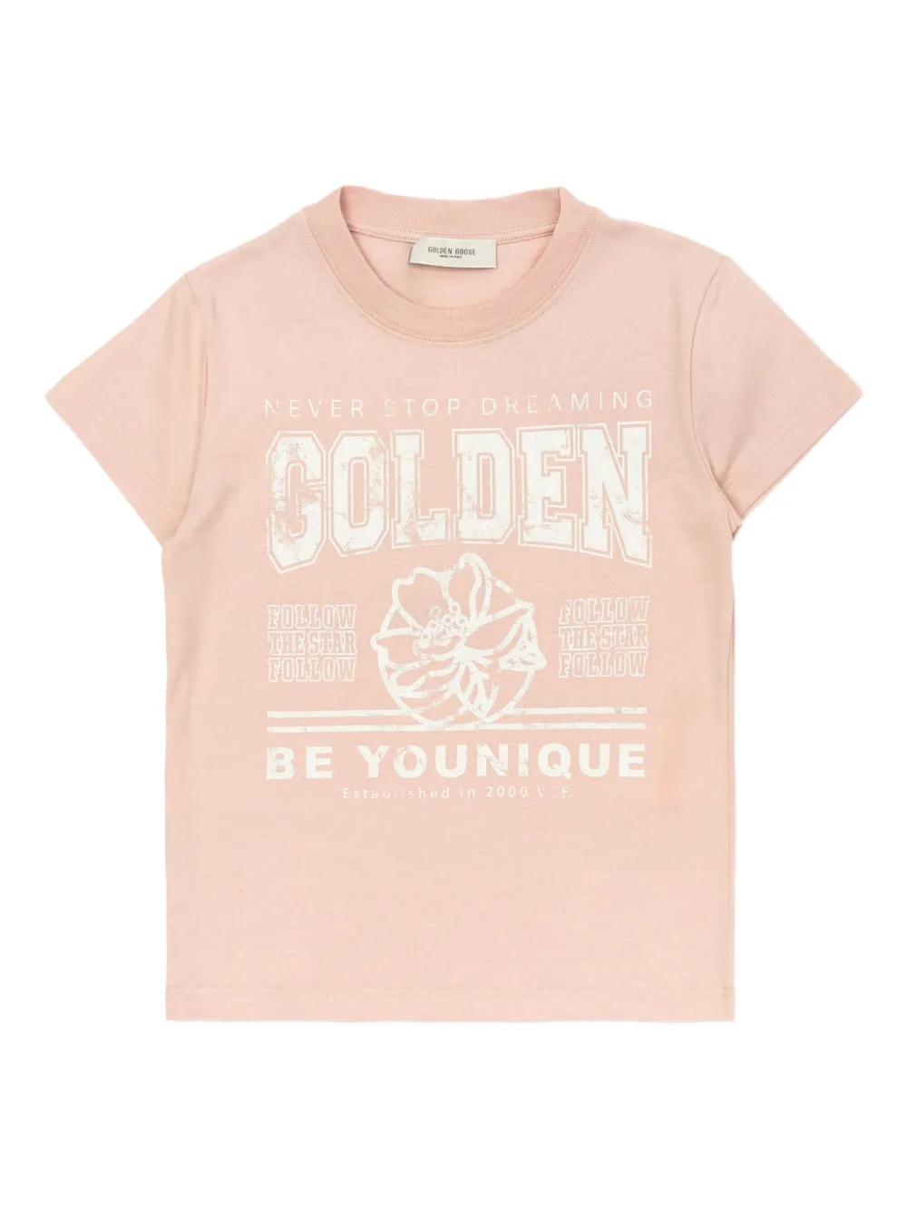 Golden Goose Kids logo-print cotton T-shirt | Pink | Image 1