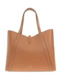 Furla Goccia leather-panelled clasp tote bag - Brown