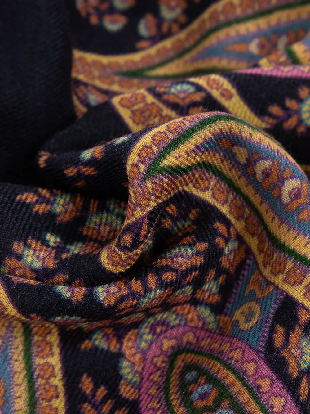 ETRO Sjaal met paisley-patroon Zwart