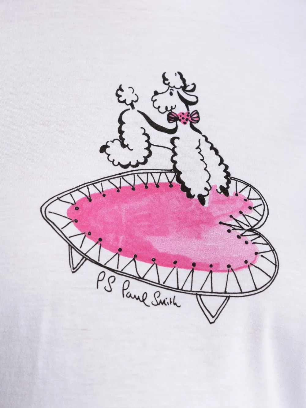 PS Paul Smith T-shirt met hondenprint Wit