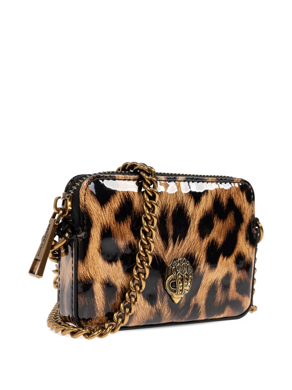 Kurt Geiger London leopard-print walllet on chain Bruin